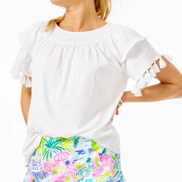 Lilly Pulitzer Tops - Lilly Pulitzer Nailah Resort Tassel Top
Size Medium